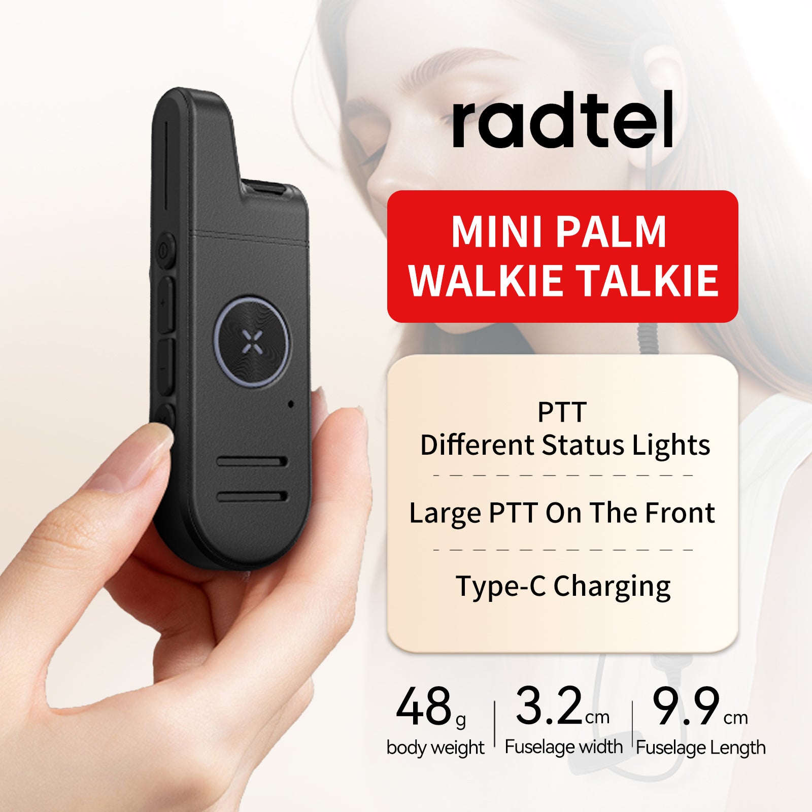 جهاز لاسلكي صغير للغاية Radtel RT13 (عبوة من 3 أجهزة) جهاز لاسلكي صغير للغاية Radtel RT13 (عبوة من 3 أجهزة)
